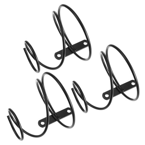 

hooks & rails 3pcs red racks iron spiral design hanging wall display