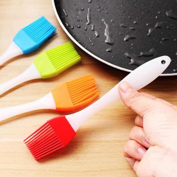 

tools & accessories 3-5pcs silicone spatula barbeque brush cooking bbq heat resistant oil brushes kitchen bar cake baking utensil supplies