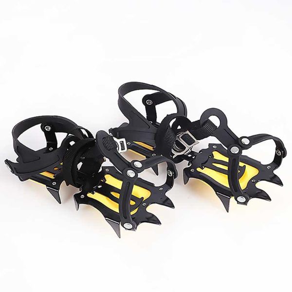 

cords, slings and webbing adjustable 10 teeth crampons manganese steel climbing gear snow ice anti-skid shoe grippers crampon traction devic
