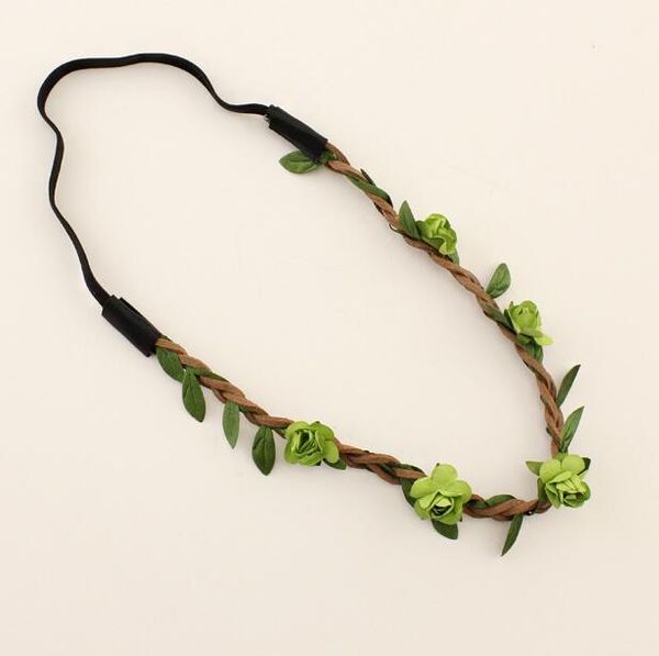 

2021 flower crown headband beautiful rose flower headbands girls bohemian style small paper wedding floral garland for women