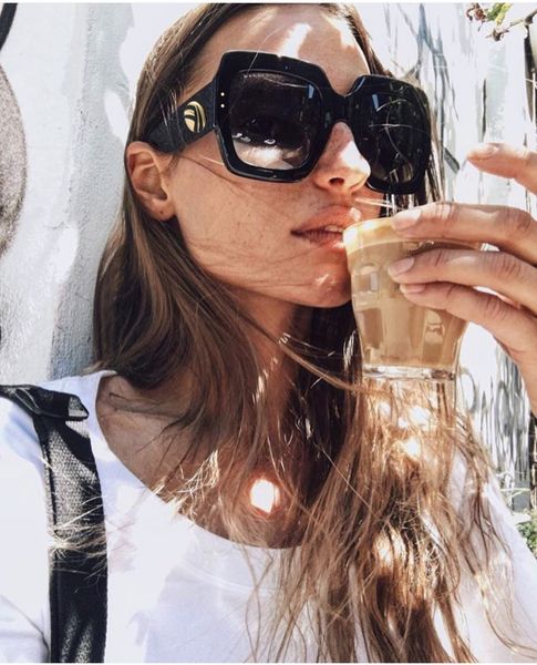 

designer triple color frame fashion luxury vintage oversized stylish women sunglasses uv proof hd lens confortable, White;black