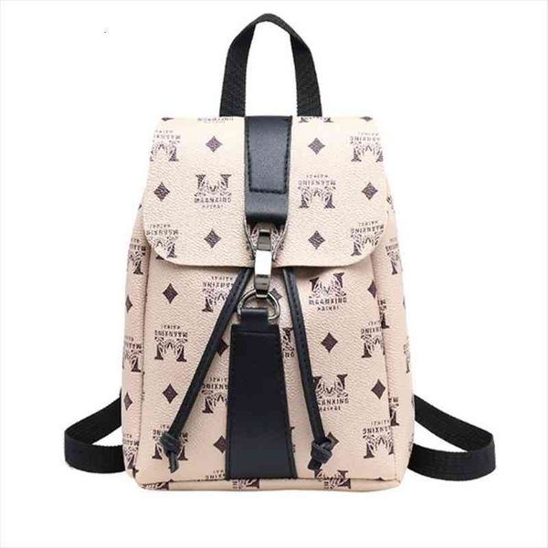 

women vintage versatile designer small bag famous design letter pu leather fashion mini multi function backpack