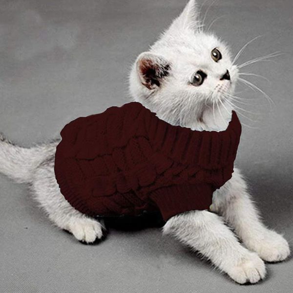 

cat costumes xs-3xl 9colors knitted cats sleeveless sweater soft classic cute solid puppy dog pet coat clothes
