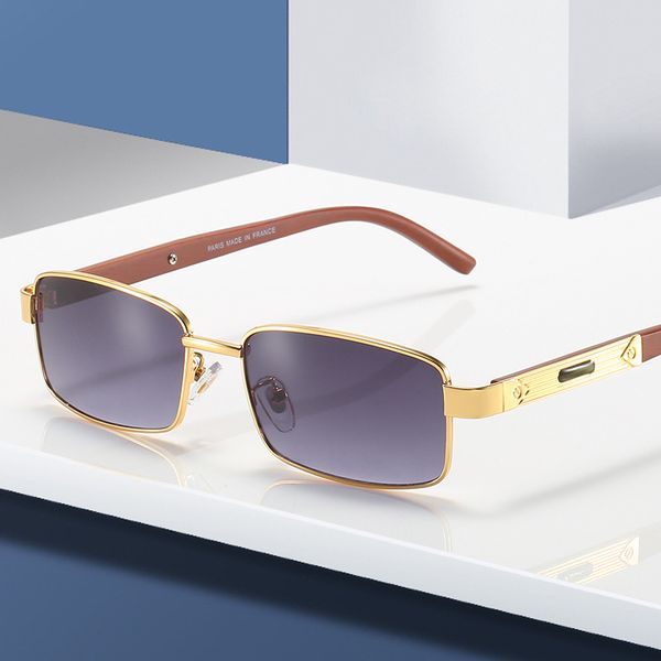 

2021 new all frame star same men's wooden leg fashion trend sunglasses, White;black