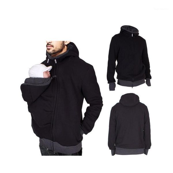 

carriers, slings & backpacks 2-in-1 multi-function kangaroo hooded dad men's sweater autumn and winter dressing pouch keep warm hoodie