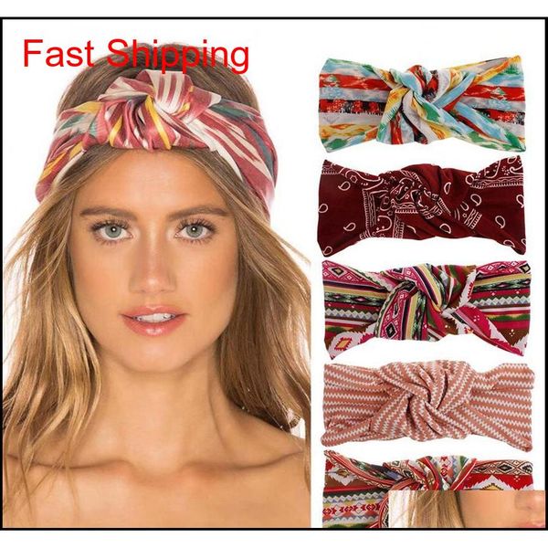 

bohemia designer knotted cross headband women striped hair accessories girls fashion head wrap elastic turban l jlldre carshop2006, Silver