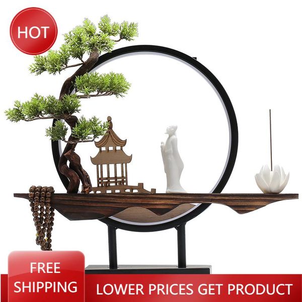 

fragrance lamps holder backflow incense burner led light buddha smoke diffuser rockery wierook houder zen decor ag50xl