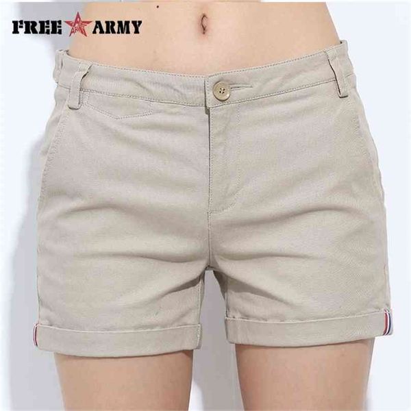 

rmy brand women's shorts summer two designs female casual cotton women plain denim embroidery short lady 210714, White;black