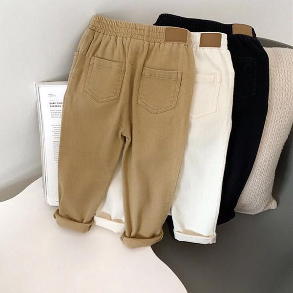 

trousers 2-7 toddler boys pants 2021 spring kids korean solid casual children fashion twill cotton for boy baby, Blue