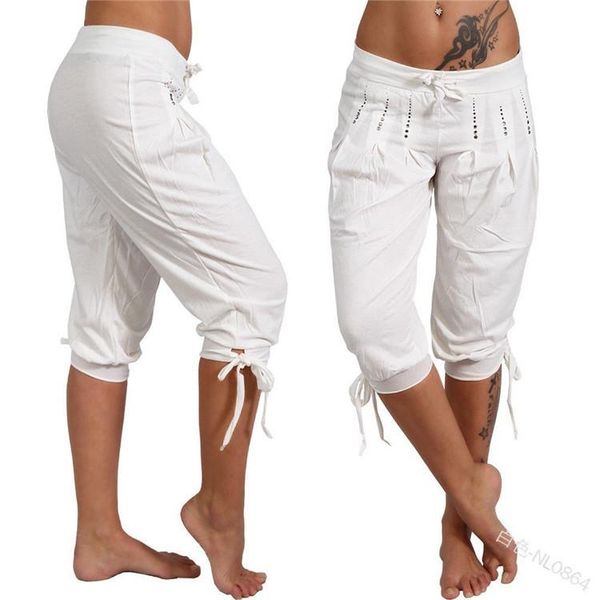 

women's pants & capris casual female students korean version show thin solid color large size harun mix with leggings simple, Black;white