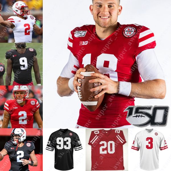 

ncaa nebraska cornhuskers football jersey deontre thomas cam taylor-britt myles farmer damian jackson isaac gifford grant tagge riley ndamuk, Black;red