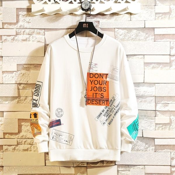

dropshipping korean harajuku men swearshirts hip hop oversize man hoodies autumn cotton warm black sweatshirts 201104