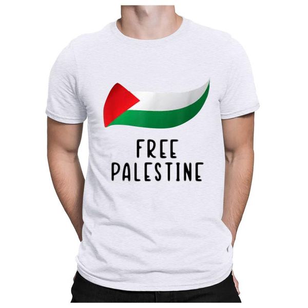 

men's t-shirts 2021 casual palestine flag t shirt camiseta t-shirt o-neck short sleeve shirts cool daily tees streetwear, White;black
