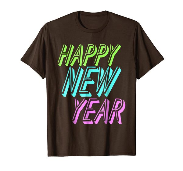 

retro happy new year shirt new years eve party t-shirt, White;black