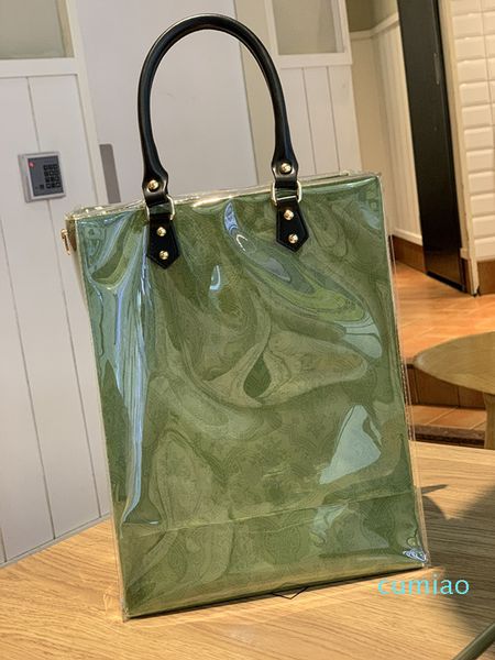 

super high appearance level web celebrity shopping bag summer transparent gift box luxury design handbags brand style totes single