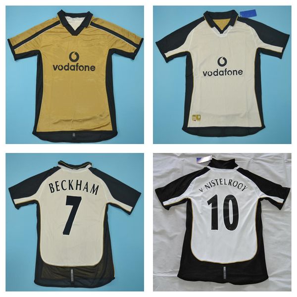 

manchester beckham solskjaer giggs retro 2000 2002 football shirts utd vintage soccer jerseys man camiseta 100th anniversary edition aa, Black;yellow