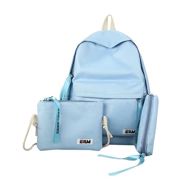 

backpack 3 piece set cartoon alphabet student sport casual large capacity school bag