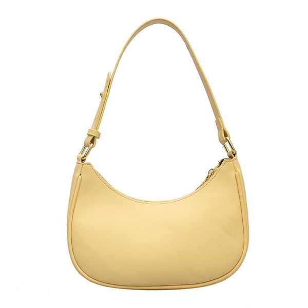 

evening bags simple half-moon design small shoulder 2021 summer solid color designer handbags for women brand female underarm bag