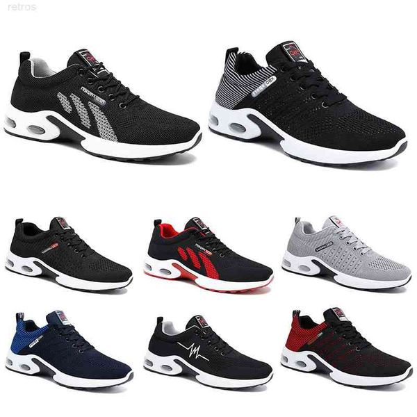 Ayakkabı moda 2023 Erkekler Hot2023 Renk Renk Siyah Kırmızı Koyu Mavi Gri Mens Açık Atletik Spor Spor ayakkabıları Boyut 39-44 S
