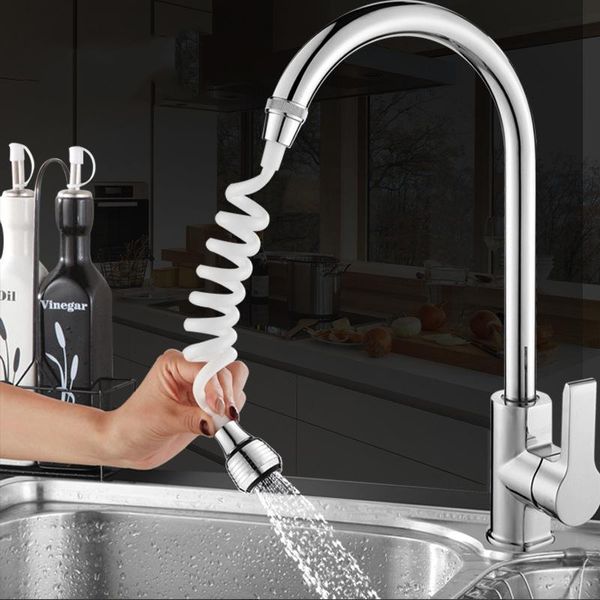 

kitchen faucets 1pcs long hose flexible faucet extended sprayer sink tap diffuser rotatable filter nozzle shower bath devices