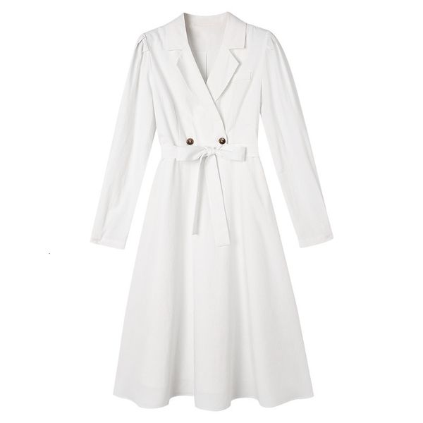 

new 2021 novo de vero feminino com decote em v cor pura renda-up cintura feminina vestido longo elegante roupas brancas 1dps, Black;gray