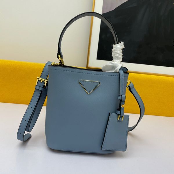 

ladies bucket bag fashion all-match female handbag luxury designer palm pattern cowhide shoulder messenger bag