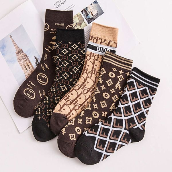 

chaopai stockings autumn winter cotton letter street chaopai long, Black;white