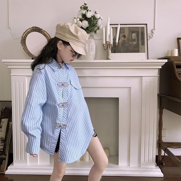 

shirts focus shirt 2021 summer korean version of the children's plate buttons irregular stripes casual sunscreen coat, White;black