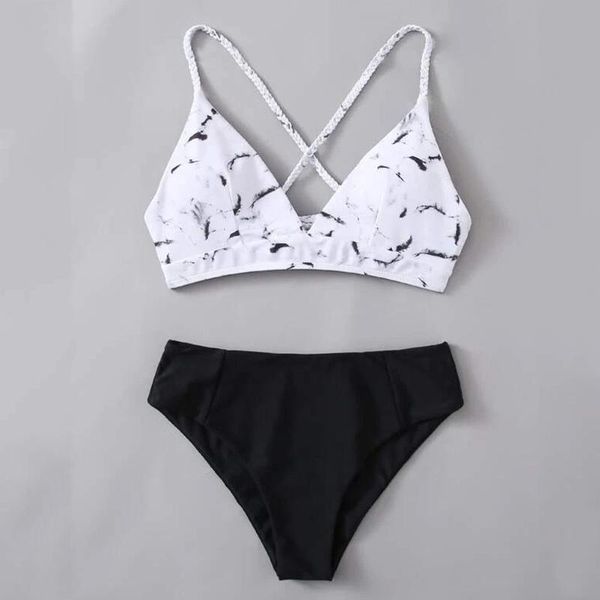 

women's swimwear print bikini women micro swimsuit 2021 brazilian set push up bathing suit female summer beachwear biquini #t4g, White;black