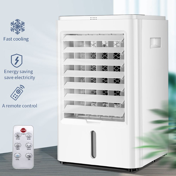

electric fans dc power adjustable gears fan leafless movable 4l water spraying cooling mist air conditioner touch screen