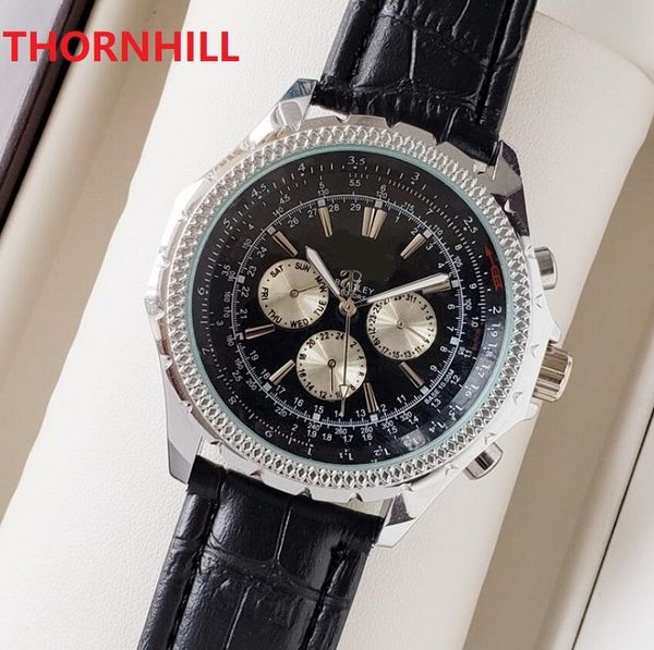 

fashion mens watch 50mm leather strap automatic movement ss men mechanical designer men's sports watches montre de luxe wristwatches, Slivery;brown