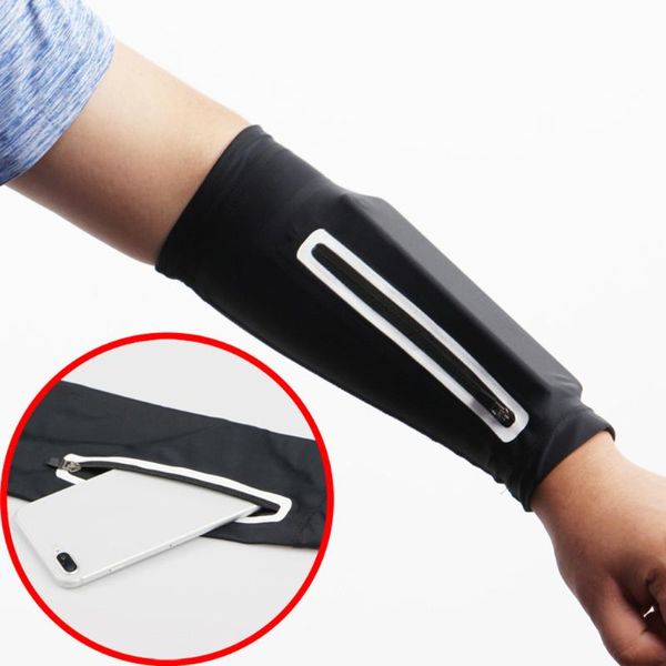 

outdoor bags 1pc elastic arm bag short warmer for mobile phone stretch running riding sunscreen armband wrist