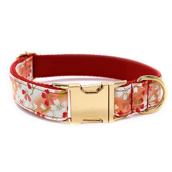 

dog collars & leashes small collar adjustable metal d ring buckle working designed for and medium-sized large flower