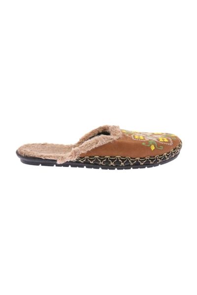 

slippers women's sand peep-toe off above cross stitch pattern embroidered slipper, Black