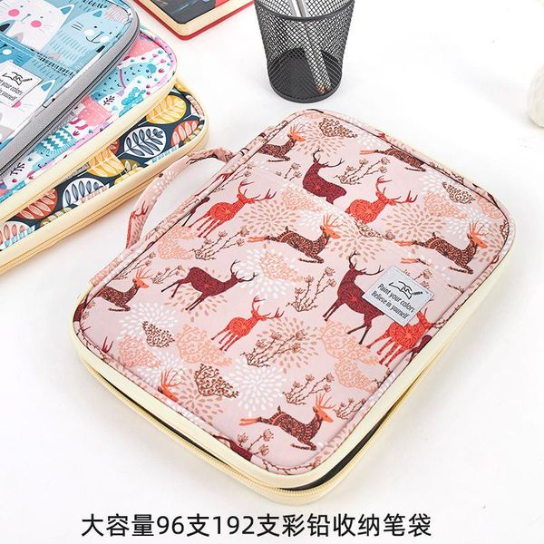 

pencil bags 192 holes large capacity bag case organizer cosmetic for school office double layer multifunctional storage