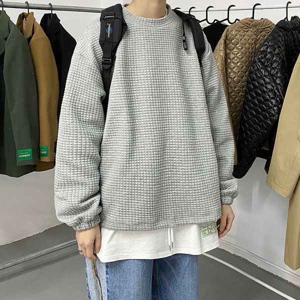 

2021 new plaid hoodie men's fashion casual pullover sweatshirt men streetwear hip-hop pleated hoodies mens hoody m-xl bgmg, Black