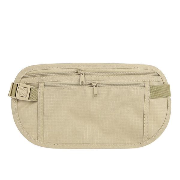 

1pc travel pouch hidden compact security money waist belt bag pocket