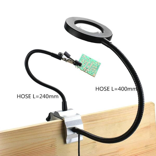 

table lamps 8w led magnifying glass maintenance light 360 degree rotation hardware repair tools welding auxiliary