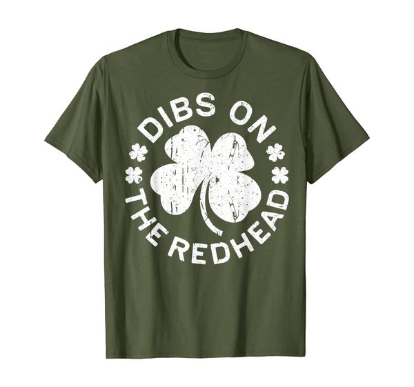 

dibs on the redhead t-shirt st patricks day drinking gift, White;black