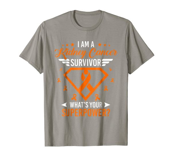 

i am a kidney cancer survivor t-shirt, White;black