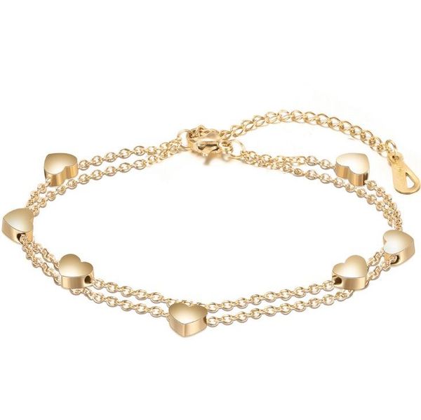 

charm bracelets stb5 rose gold color chain link bracelet for women ladies shining cubic, Golden;silver