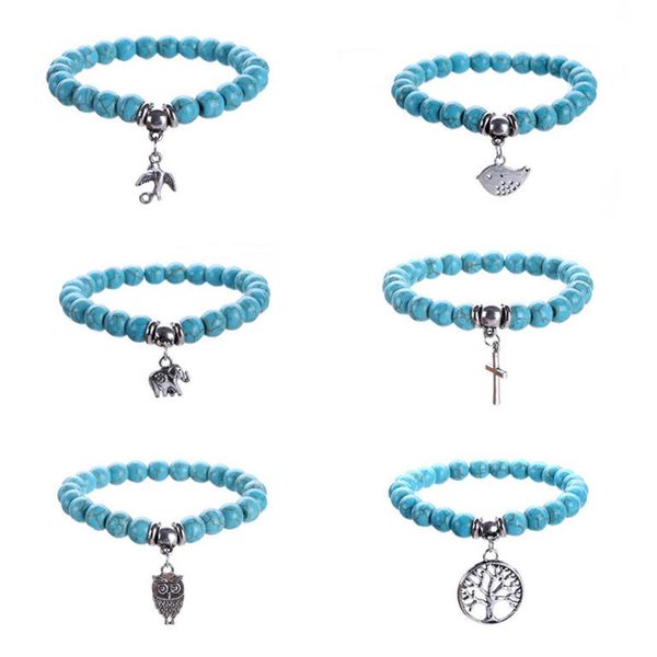 

new arrival selling handmade turquoise beaded bracelets for men and women dmfb027 mix order 20 pieces a lot charm bracelets, Golden;silver
