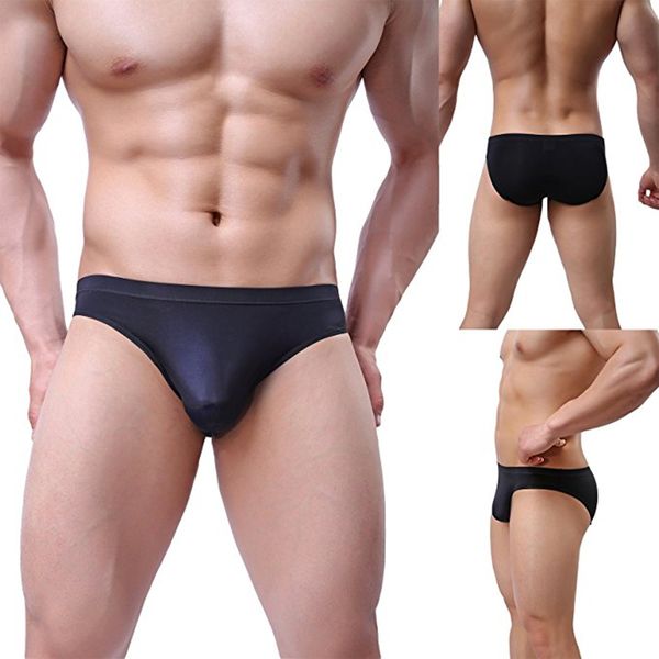 

mens underwear ice silk bikini underwear fashion trend low rise seamless breathable briefs designer men transparent briefs kc-n04 xs-l, Black;white