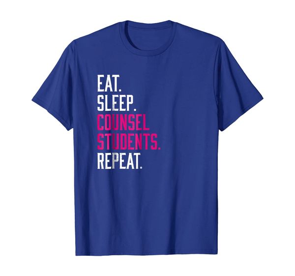 

eat sleep counsel students repeat funny gift shirt - w, White;black