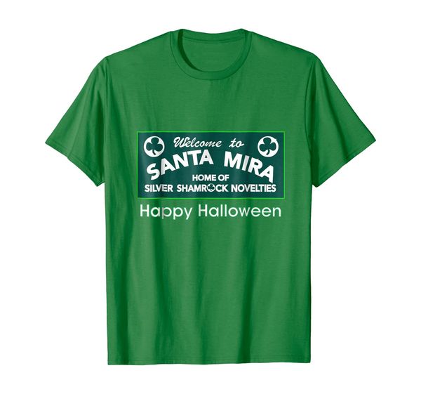 

welcome to santa mira t-shirt, White;black