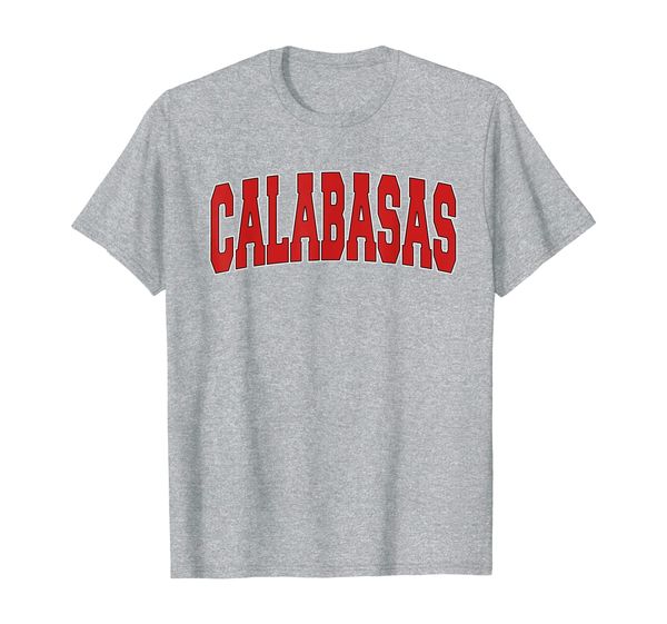 

calabasas ca california varsity style usa vintage sports t-shirt, White;black