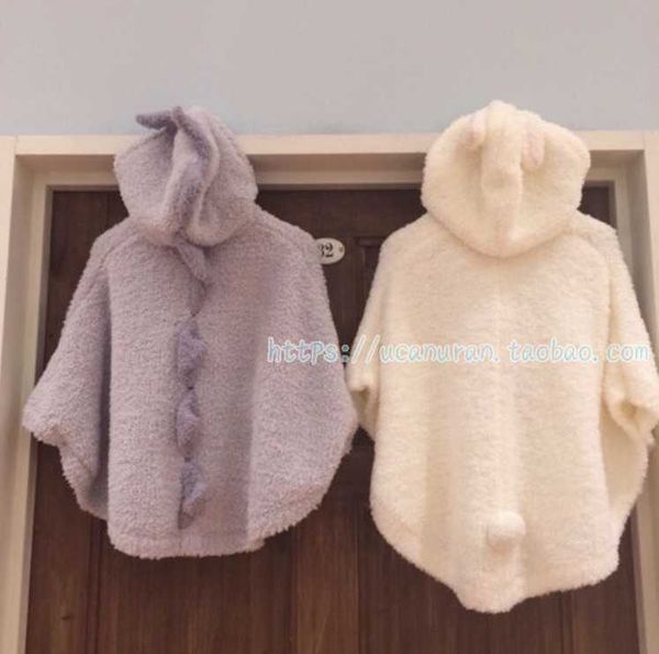 

coat japan gp baby cloak outerwear infant hooded cape jumpers mantle toddler children cardigan poncho clothes, Blue;gray