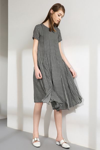 

2021 new summer women houndstooth design elegant fashion comfortable office lady plaid casual es 4q7f, Black;gray