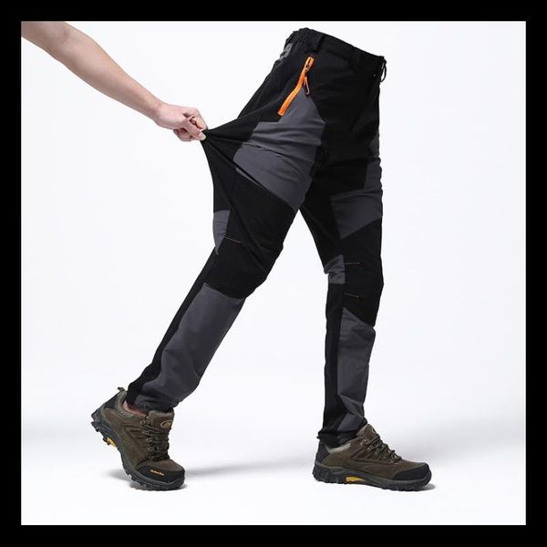 

men's pants men oversized plus size winter softshell fleece outdoor trekking fish camp climb hiking ski warm travel trousers, Black