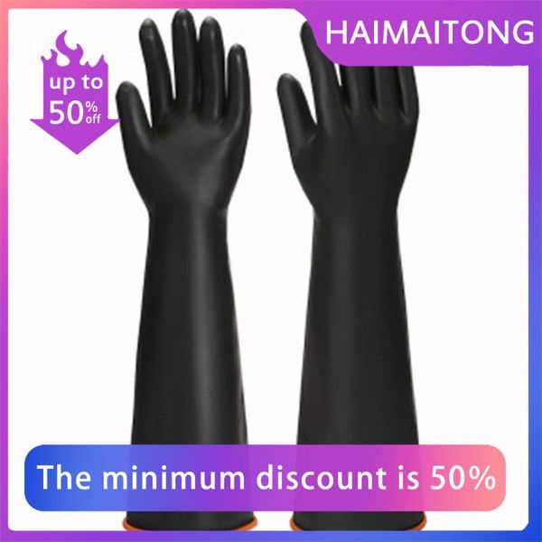 

disposable gloves black acid resistant rubber for factory thickened large wear-resistant waterproof and corrosion-resistant labor insurance
